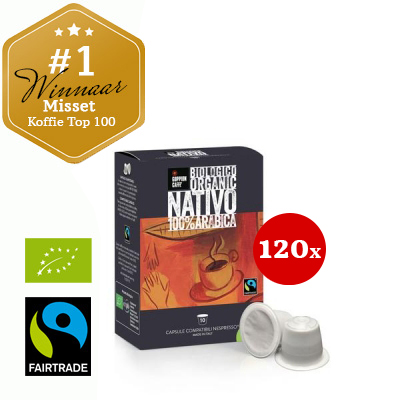 Goppion Caffè Nativo Capsules (Nespresso compatible). 12 doosjes à 10 stuks
