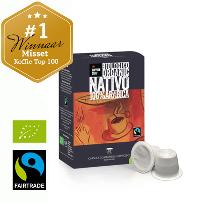 Goppion Caffè Nativo Capsules (Nespresso compatible). Doosje à 10 stuks. Goppion Caffè Nativo Capsules (Nespresso compatible). Doosje à 10 stuks.
